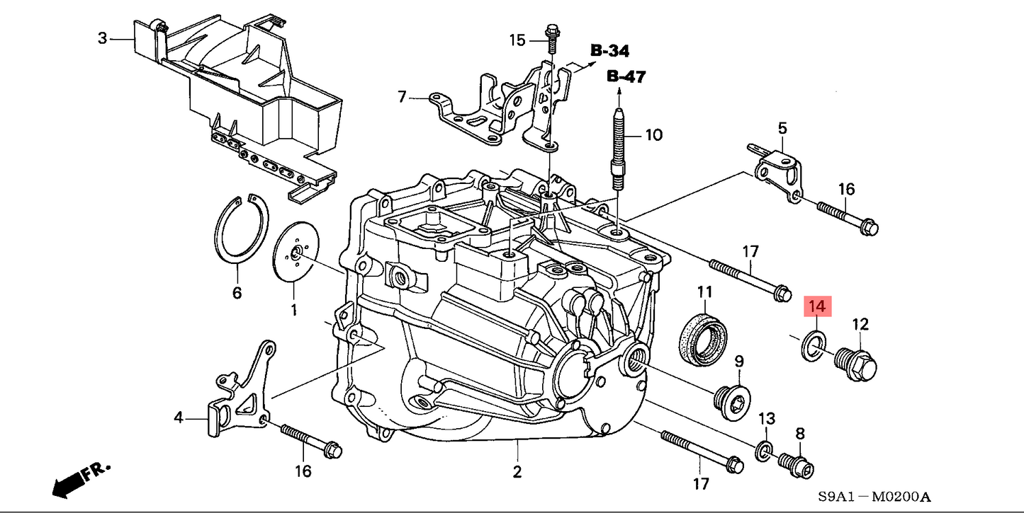 Honda B/K Series Gearbox Fill Hole Plug Washer (20MM) - J.R Performance