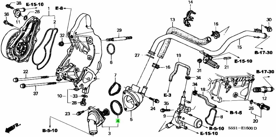 Honda K-Series Thermostat Seal - J.R Performance