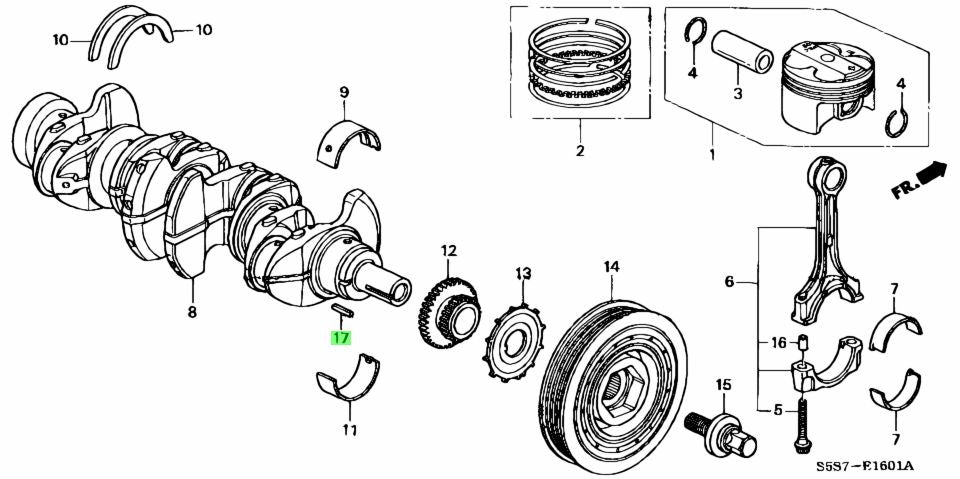 Honda Crankshaft Key Way K20/K24 - J.R Performance