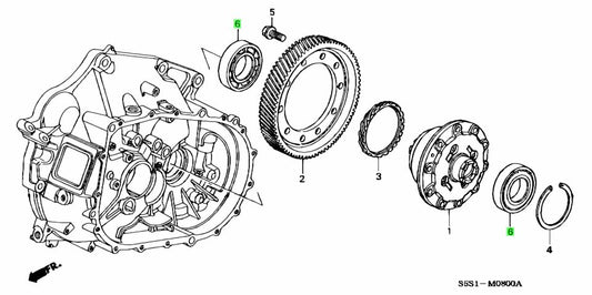 Genuine Honda Differential Diff Bearing K-Series