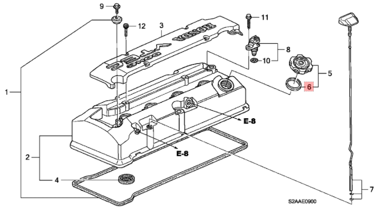 Genuine Honda Oil Filler Cap Gasket Seal - J.R Performance