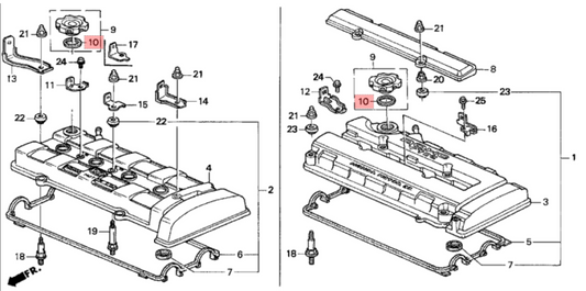 Genuine Honda Oil Filler Cap Gasket Seal - J.R Performance 
