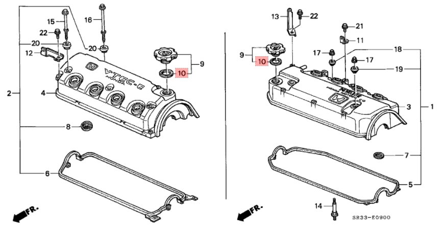 Genuine Honda Oil Filler Cap Gasket Seal - J.R Performance