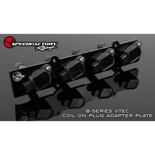 SpeedFactory ( Black ) B-Series VTEC Coil On Plug Adapter Plate - J.R Performance