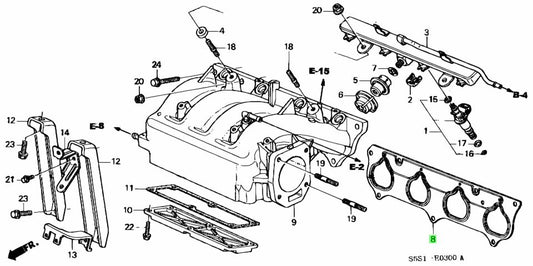 Genuine Honda Intake Inlet Manifold Gasket K-Series K20A - J.R Performance