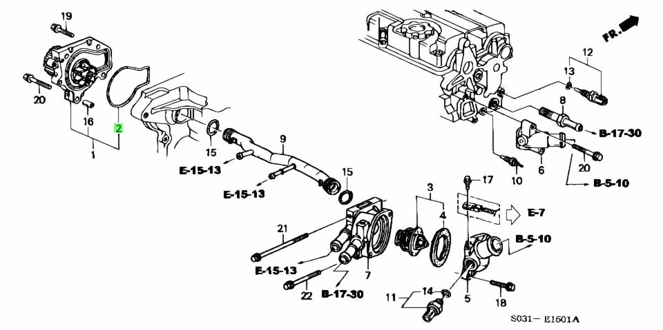 Honda OEM B-Series Water Pump Seal - J.R Performance