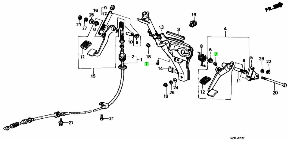 Genuine Honda Brake / Clutch Pedal Stopper Pad - J.R Performance 