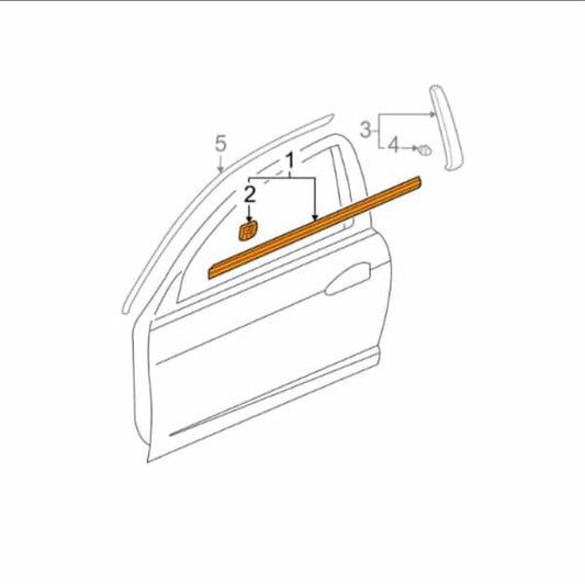 Genuine Honda DC5 Door Window Moulding Strip ( PAIR ) - J.R Performance