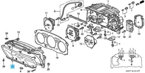 GENUINE Honda CIVIC EK4/9 TYPE-R Speedometer Cluster Lens - J.R Performance