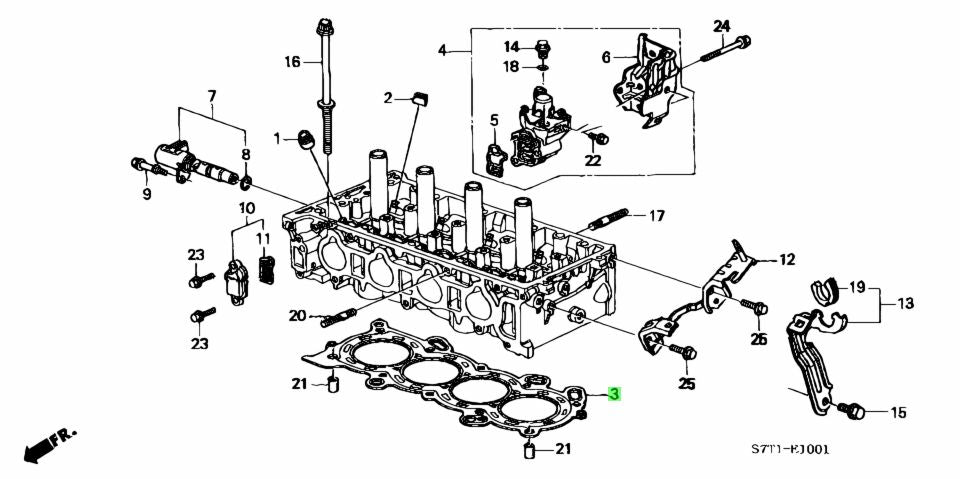 OEM HONDA K24 CRV PPA 87MM HEADGASKET ( K24/K20 ) - J.R Performance 