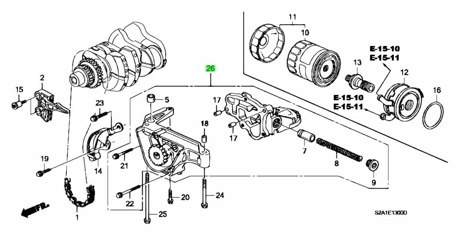 Genuine Honda S2000 F-SERIES F20C F20C1 F20C2 F20 Oil Pump