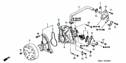 Honda OEM K-Series & F-Series Water Pump Housing O Ring