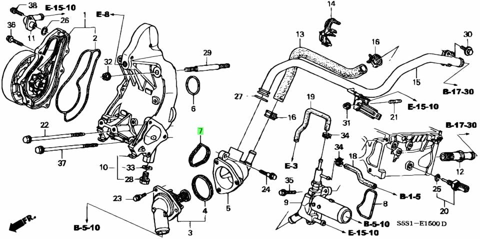 Honda K-Series Thermostat case seal - J.R Performance 