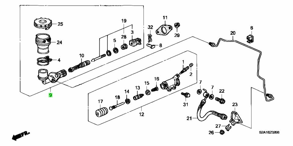 OEM HONDA S2000 OEM Clutch Master Cylinder