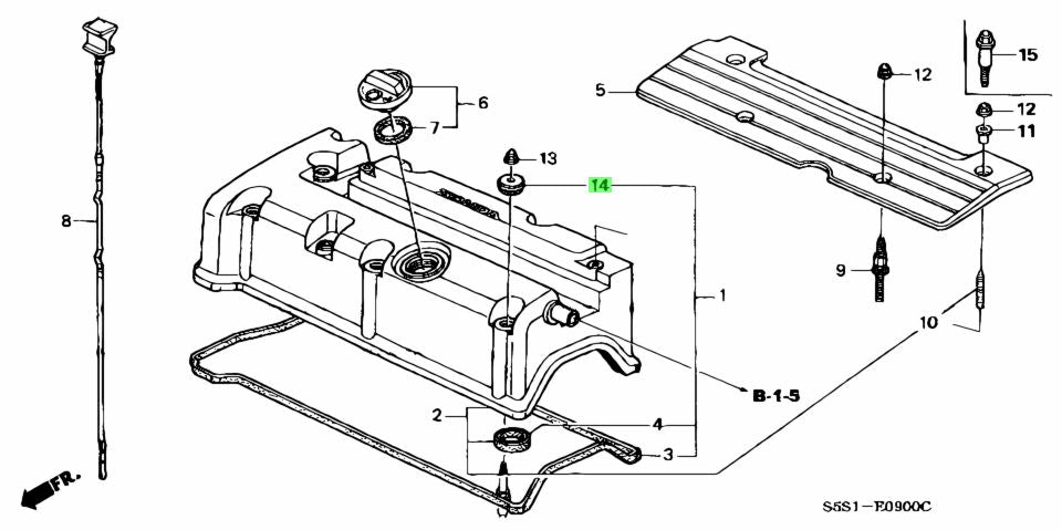 Honda Valve cover washer - Chrome  K-SERIES - J.R Performance 