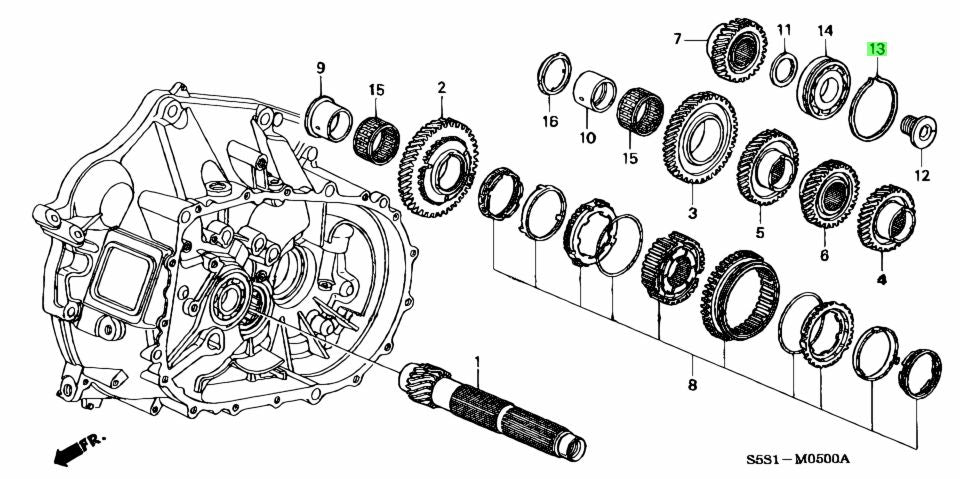 Genuine Honda Gearbox Snap Ring K-Series