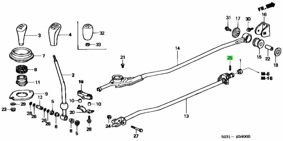 GENUINE HONDA SHIFT LINKAGE BITCH PIN 88-00 B/D-SERIES - J.R Performance 