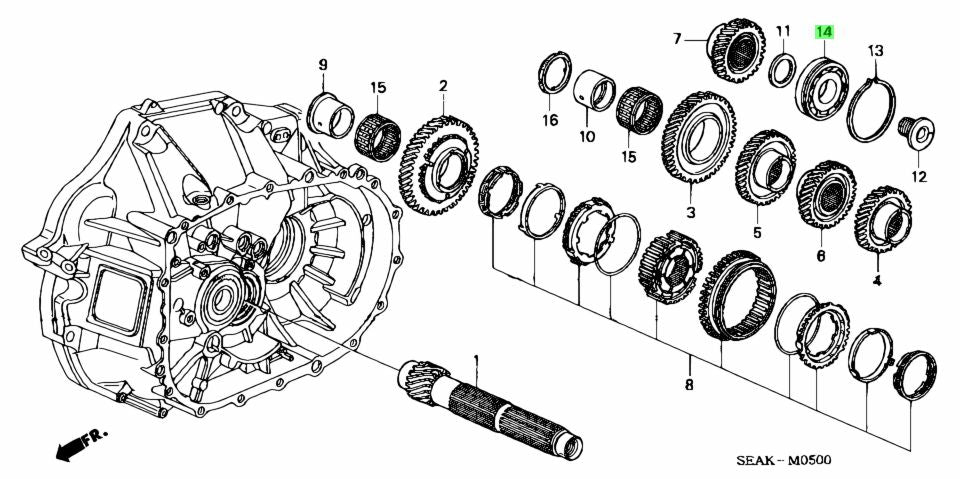 Genuine Honda Countershaft Bearing K-Series