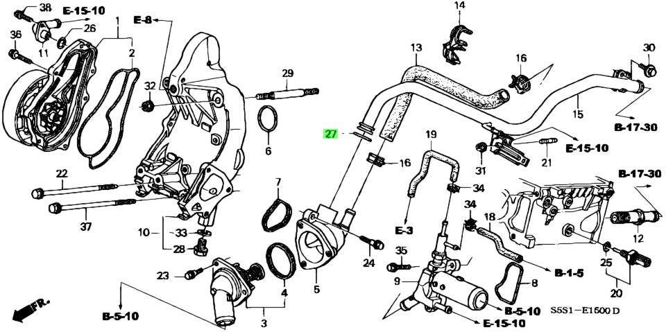 Honda OEM K-Series Water Bypass O-Ring