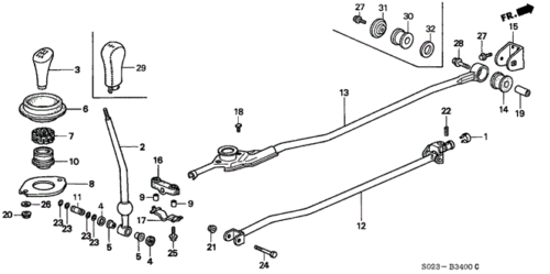 Honda Shift linkage spring pin clip ( 88-00 D/B SERIES ) - J.R Performance 