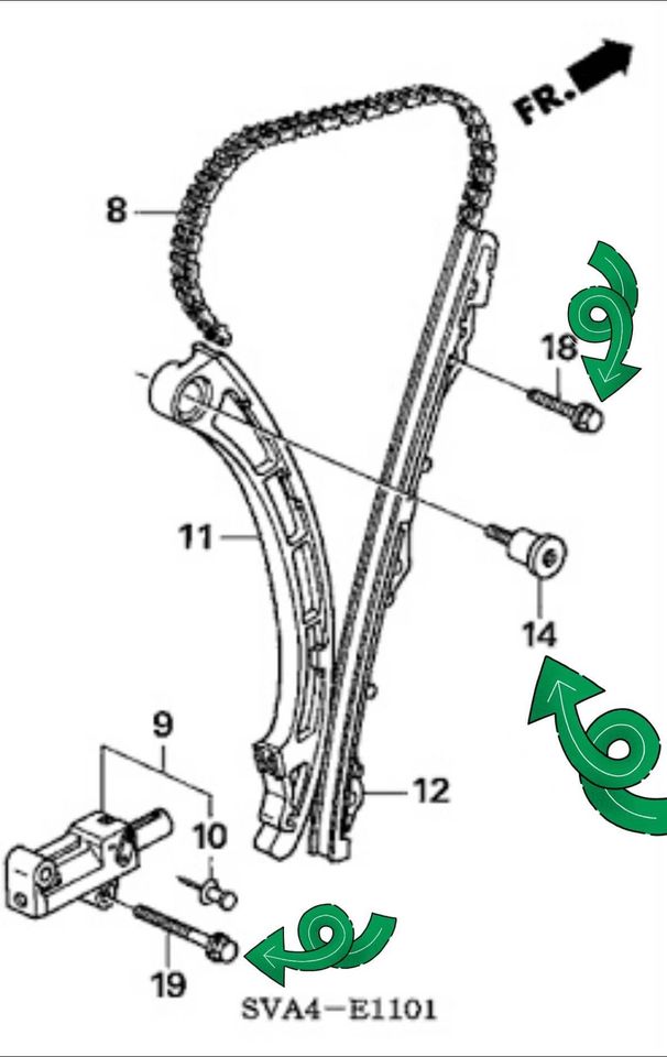 GENUINE HONDA TIMING CHAIN SERVICE KIT K20 - J.R Performance 