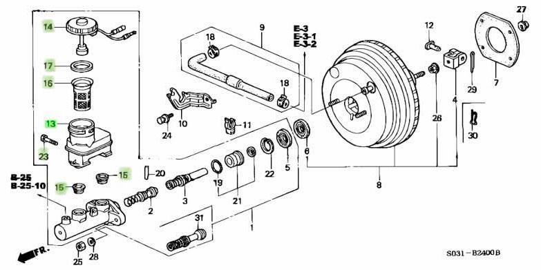 Honda Integra DC2 Type R Brake Master Cylinder Reservoir Kit - J.R Performance 