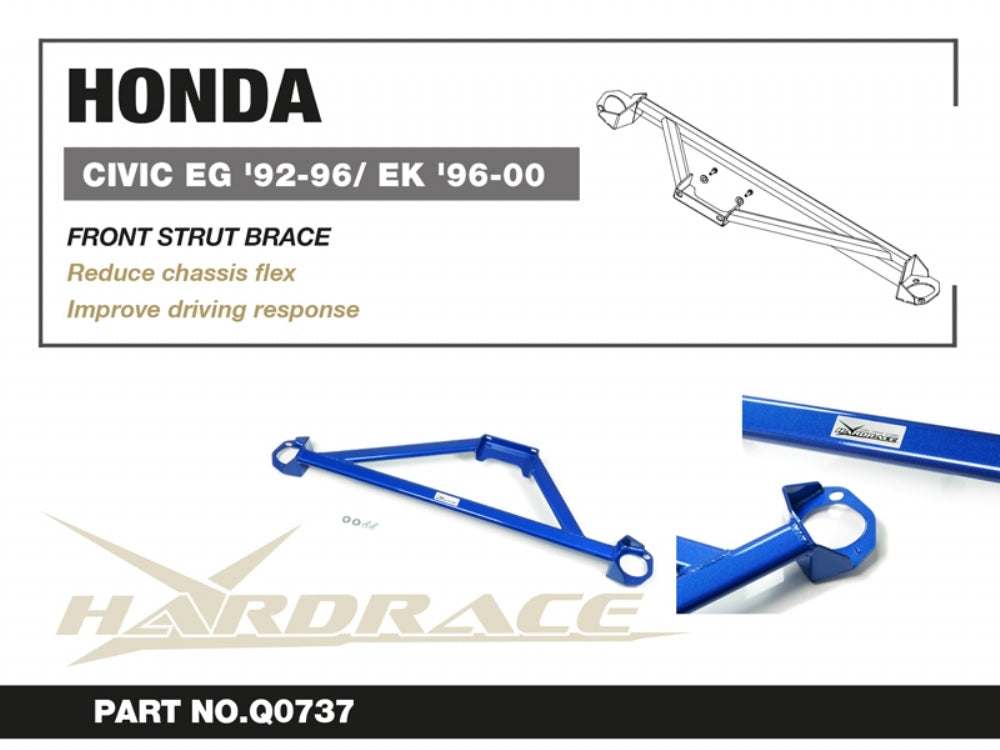 HONDA CIVIC EG '92-96 / EK '96-00 FRONT 3 POINT STRUT BRACE - J.R Performance 