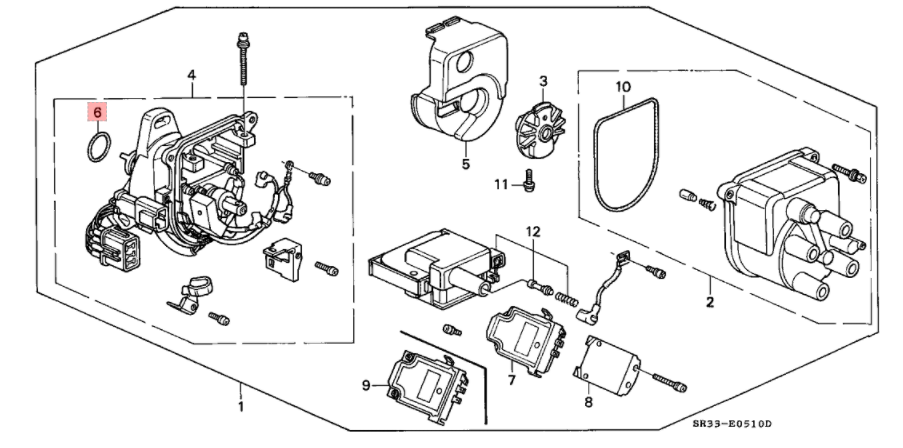 Genuine Honda Distributor O-Ring Seal D/B/H/F Series - J.R Performance 