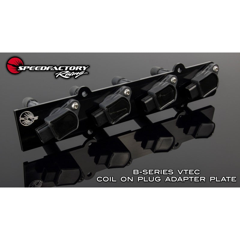 SpeedFactory ( Black ) B-Series VTEC Coil On Plug Adapter Plate - J.R Performance 