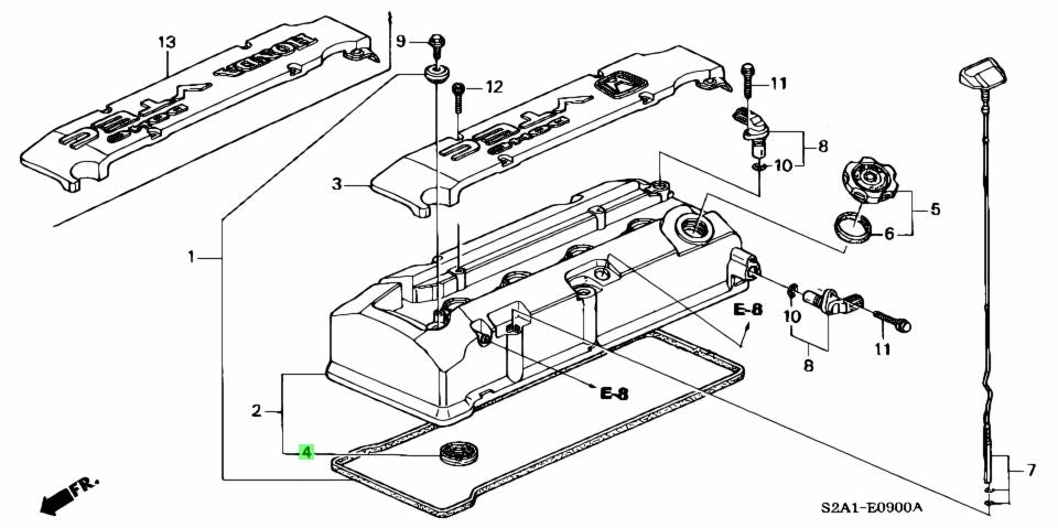 HONDA OEM - SPARK PLUG TUBE SEAL K/F-SERIES - J.R Performance 