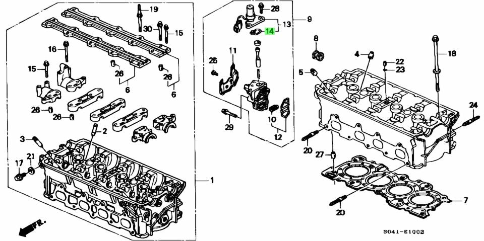 Genuine Honda Upper VTEC Solenoid Gasket B-Series - B16A2 B16B B18C - J.R Performance 