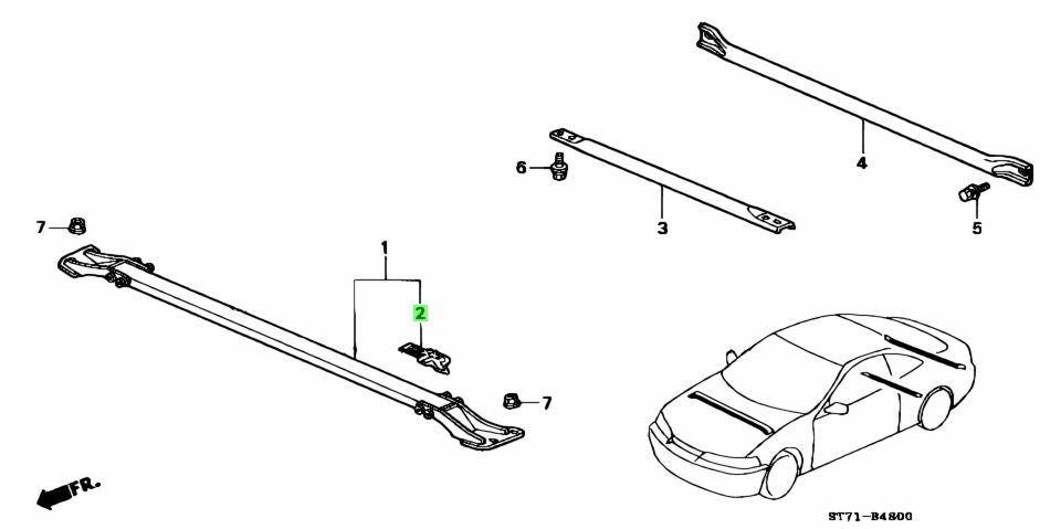 OEM Honda Integra DC2 Type R Strut Tower Bar Decal - J.R Performance 