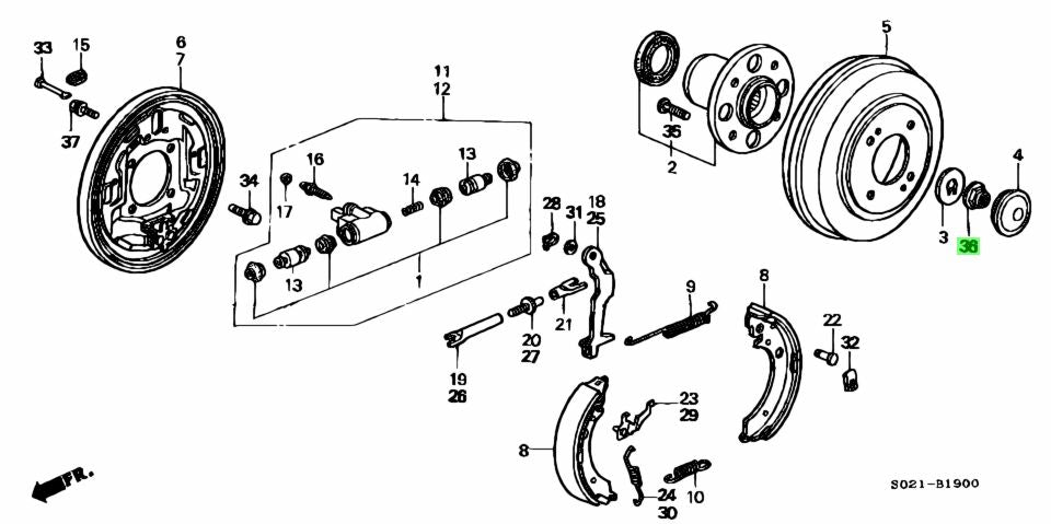 Honda OEM – Drive Shaft CV Nut – 32MM - J.R Performance 