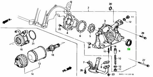 OEM HONDA B SERIES FRONT SEAL - J.R Performance 