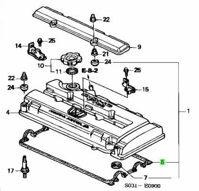 HONDA B-series Rocker Cover Gasket - J.R Performance 