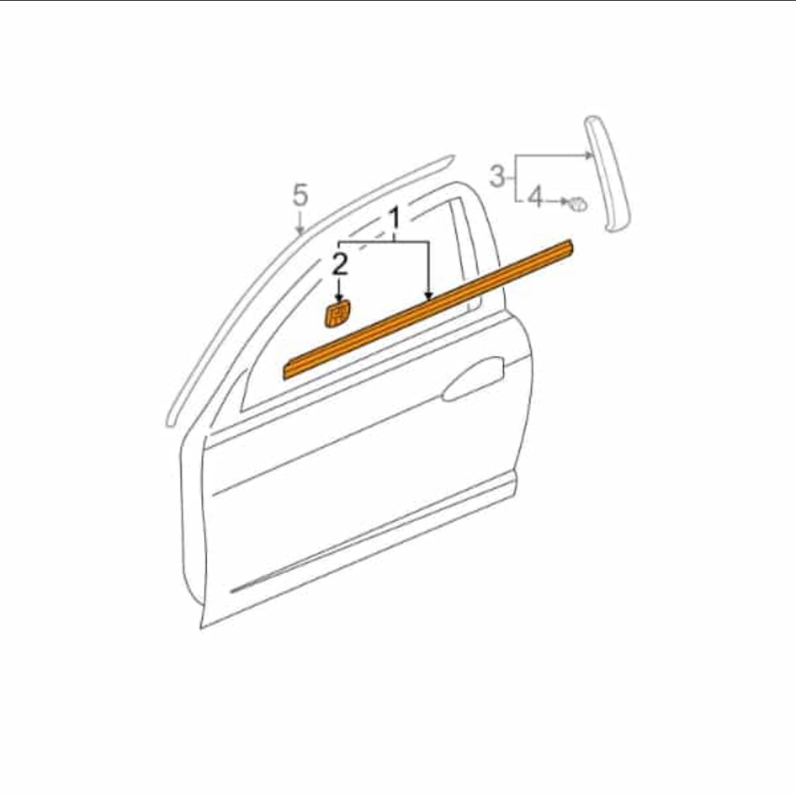 Genuine Honda DC5  Door Window Moulding Strip ( PAIR ) - J.R Performance 