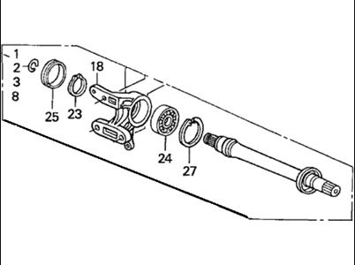 OEM HONDA DC5/EP3 K20A TYPE R MID/HALF SHAFT - J.R Performance 